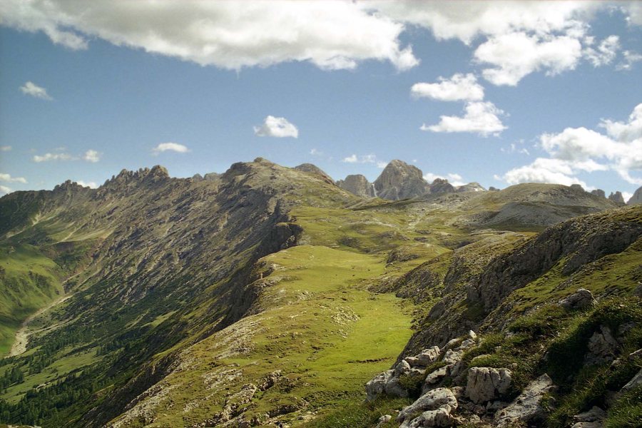Paisaje alpino de Val Gardena y la Alpe di Siusi